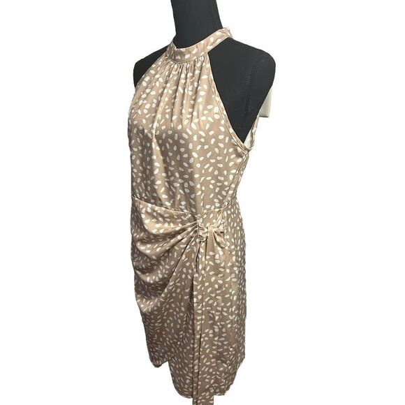 Unbranded Tan and White Dress, Size L. - Picture 2 of 5